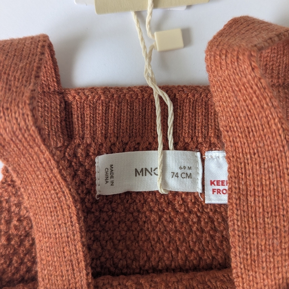Rust Knit Baby Romper - Picture 5 of 5